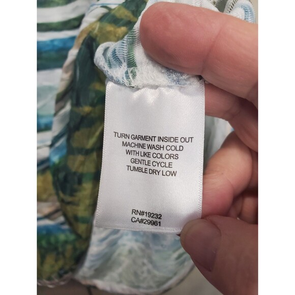 Alfred Dunner Woman Studded Textured Watercolor Biadere Knit Top Size 2X - Picture 6 of 6